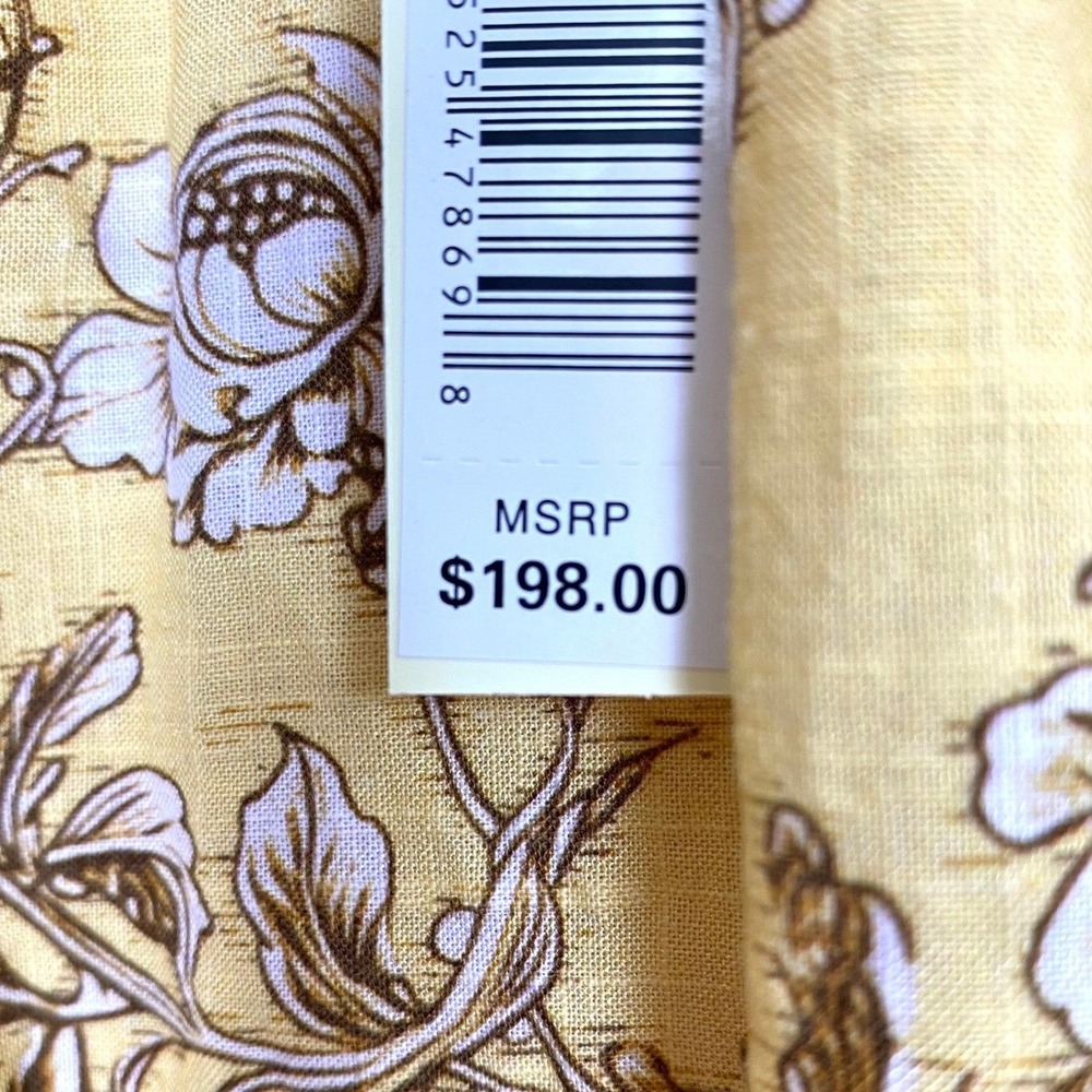 Anthropologie Max Studio $198 Medium Maxi Dress Butter Yellow Cottage Coquette M - Picture 7 of 8